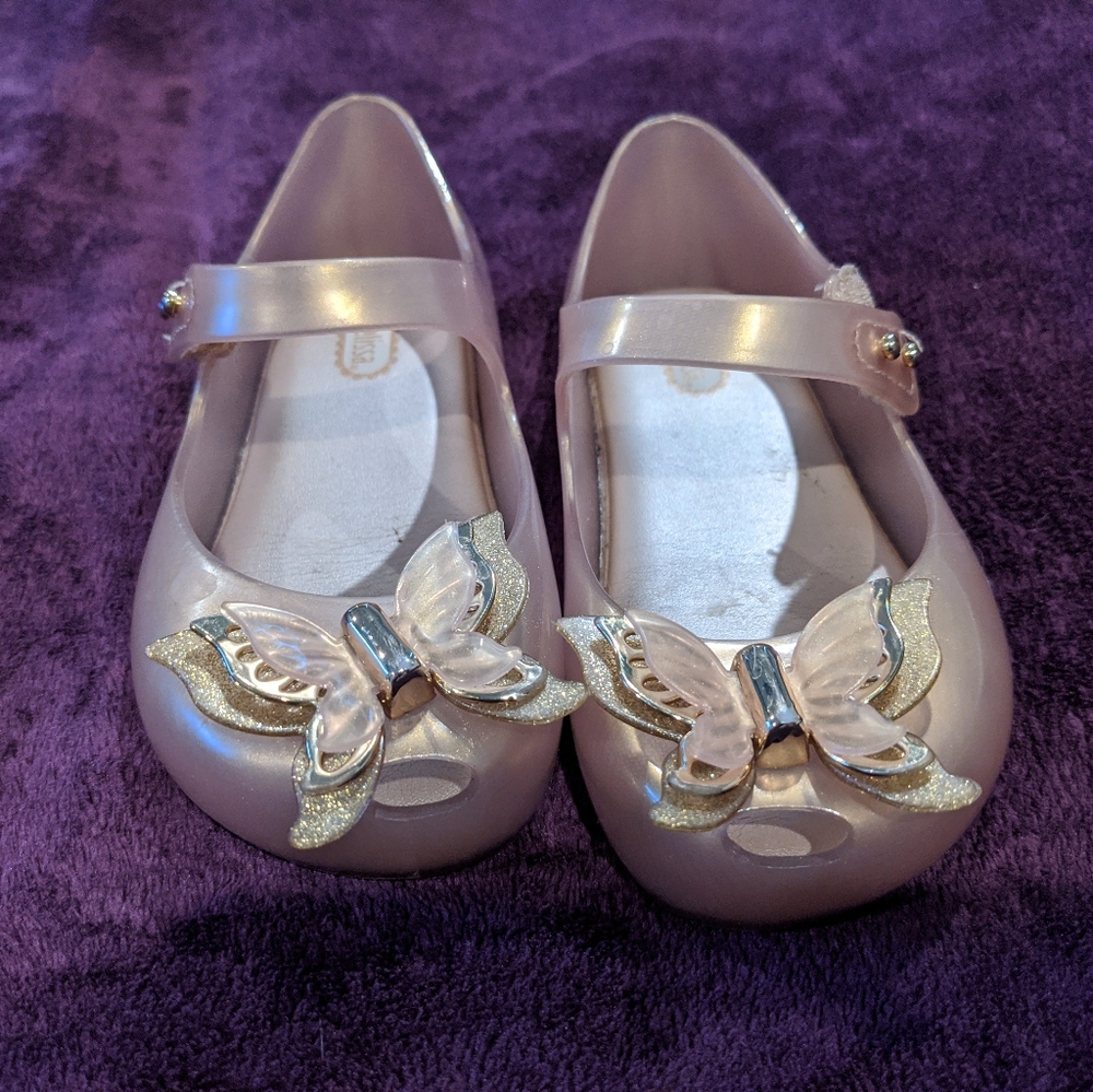 Mini Melissa toddler shoes Gold size 9